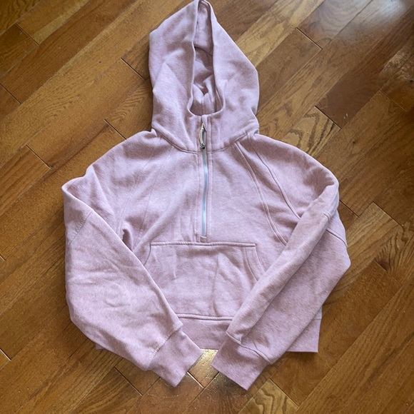 lululemon athletica Sweaters - Lululemon scuba oversized half zip hoodie pink taupe